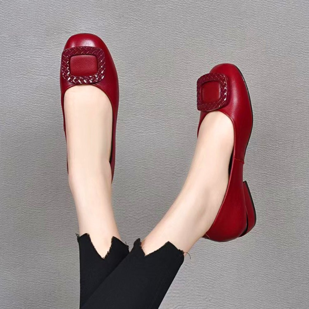 Women'S Fashion Shoes - Yumuşak Deri, İnek Tendonu Tabanlı, Yumuşak