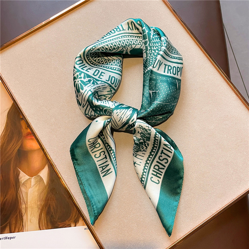 Mektup Baskı Ipek Saten Mendil - Women Fashion Necktie incelemesi ve fiyatı